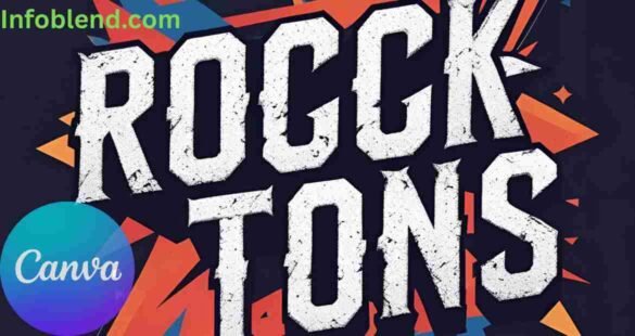 "Craggy-style bold textured font displayed in Canva design for a rock concert poster"