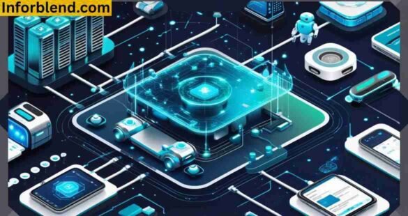 “Infographic of Tikcotech services including AI, cloud computing, cybersecurity, and smart devices for business and consumers.”