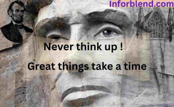 Abraham Lincoln delivering a wartime speech with Union flags behind him.