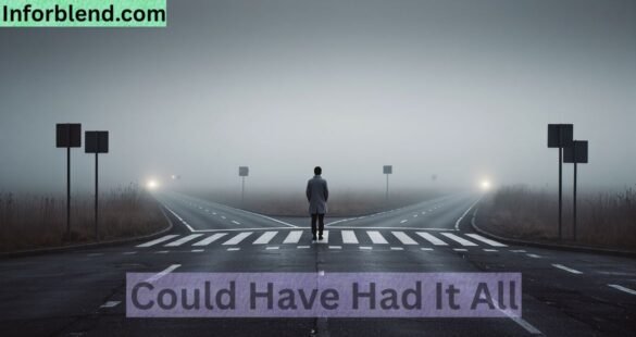 Person at a crossroads symbolizing lost opportunities and reflection.