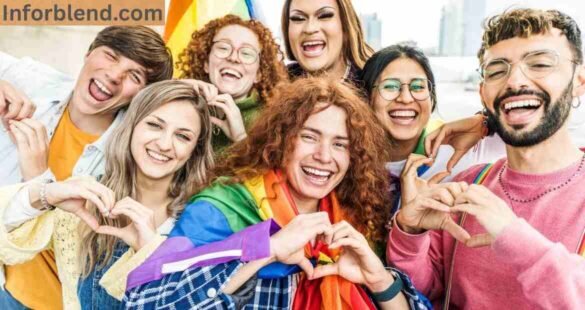 Diverse people celebrating lesbian representation and inclusivity in modern culture.