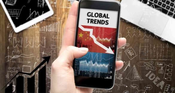 Illustrating job market research trends such as digital skills demand and industry growth.